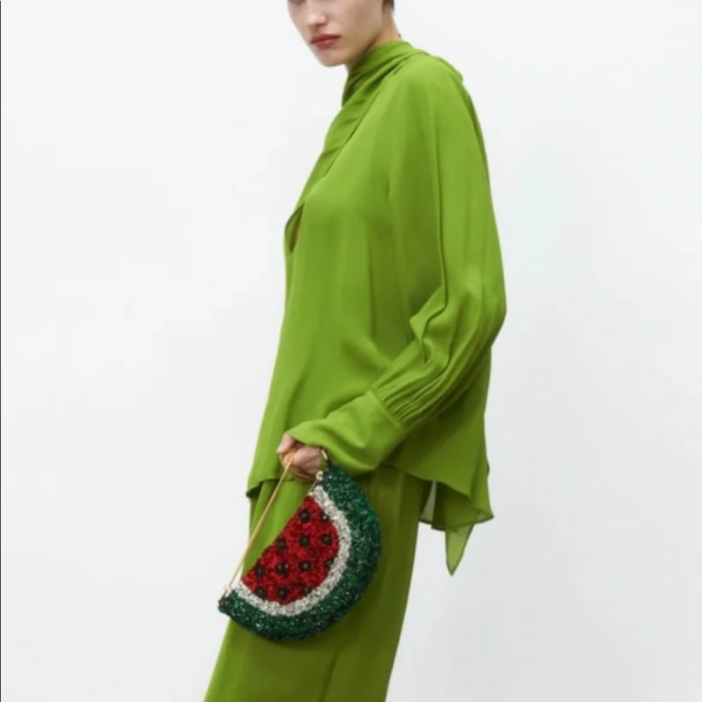 BRAND NEW ZARA WATERMELON CROSSBODY BAG PURSE - Picture 4 of 4